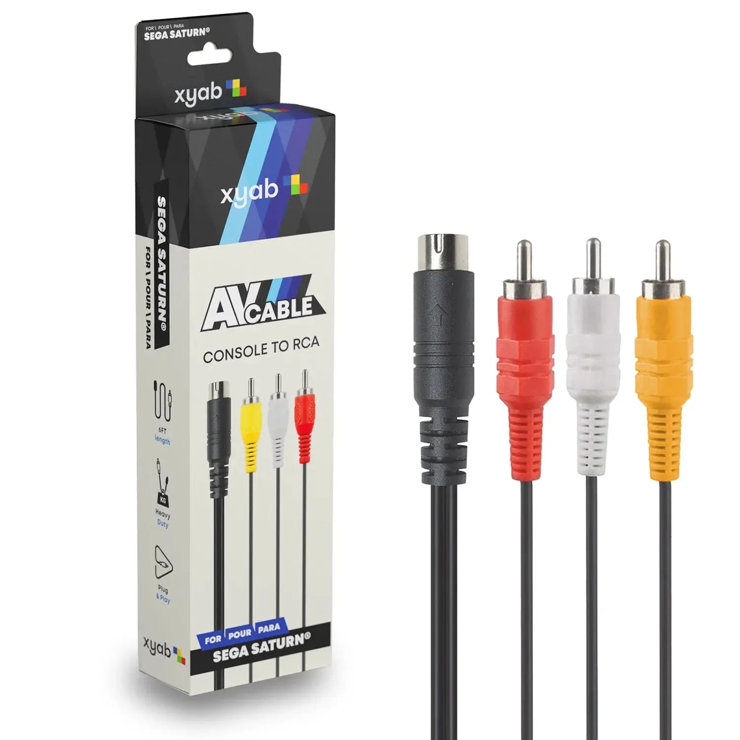 xyab AV Composite Cable Console to RCA Rapid Spin Tcg