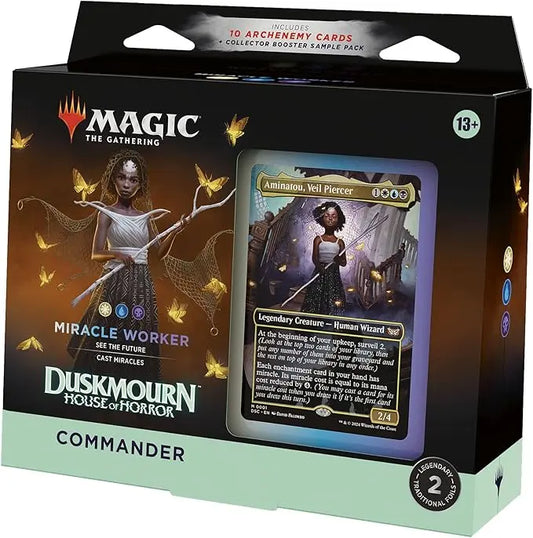 Magic: The Gathering Duskmourn: House of Horror Commander Deck - Miracle Worker Rapid Spin Tcg