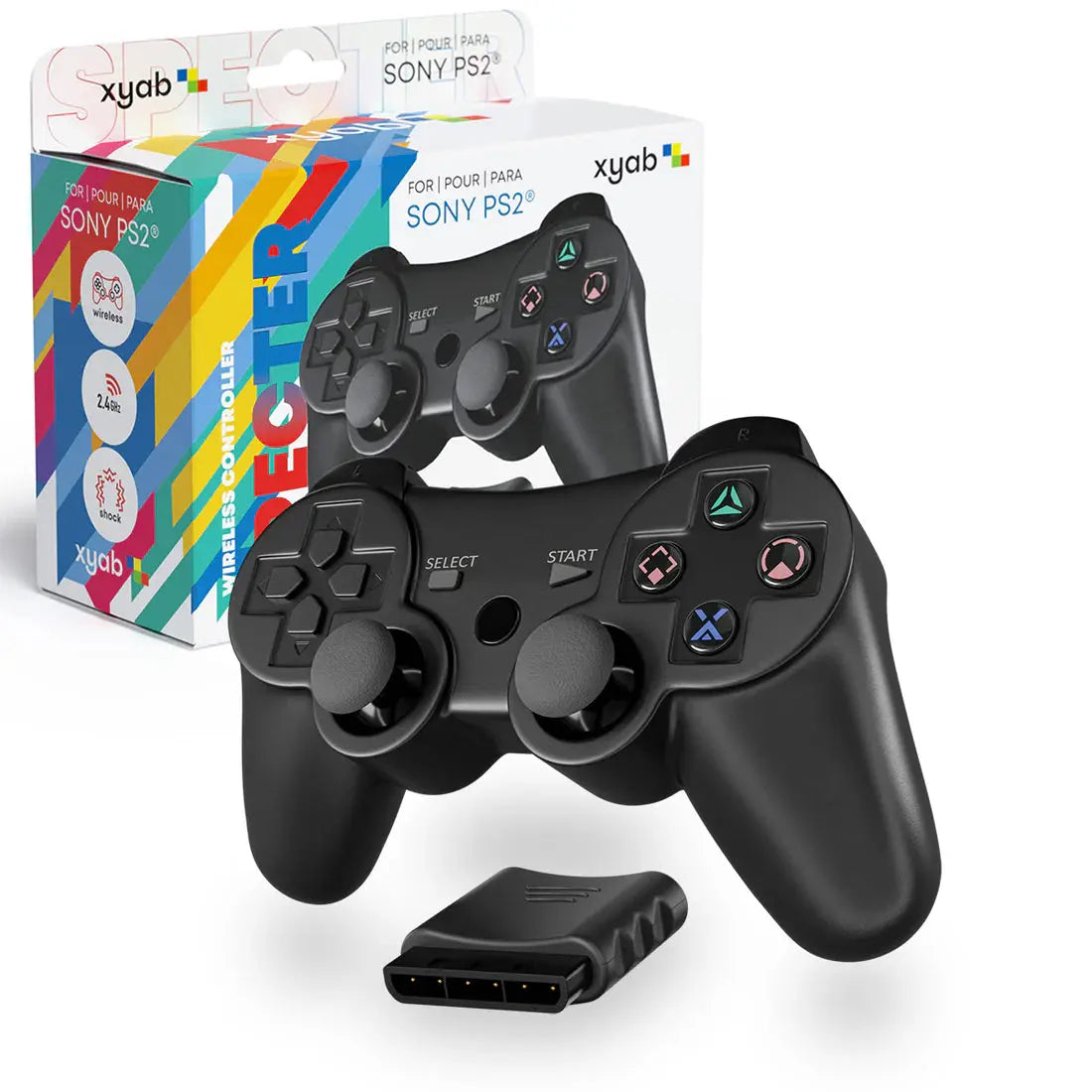 XYAB SPECTER PS2 Wireless Controller Rapid Spin Tcg
