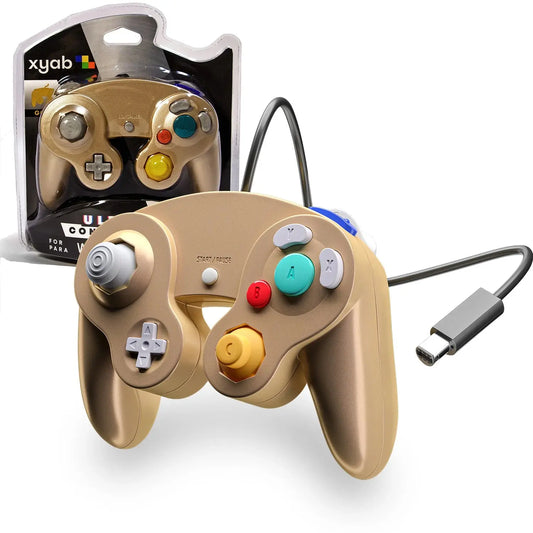 XYAB Ultimate NGC Joystick Controller for Nintendo GameCube - Gold Rapid Spin Tcg